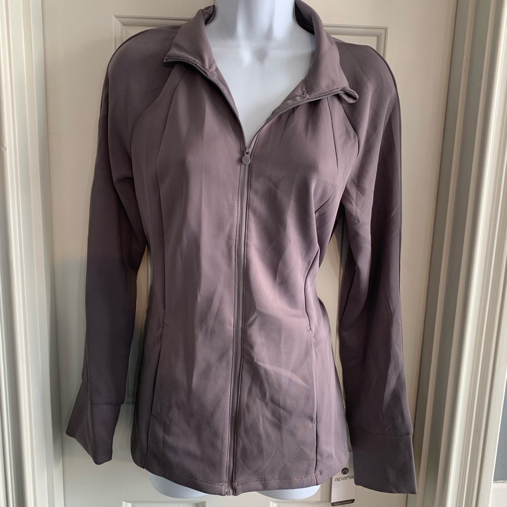 Asana Yoga Jacket Track Athletic Slim Fit Lg $44 NEW Athleisure Gym Workout - Picture 2 of 12